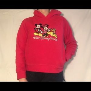 ❌SOLD❌ VINTAGE RED DISNEY FLEECE SWEATSHIRT HOODIE MICKEY
